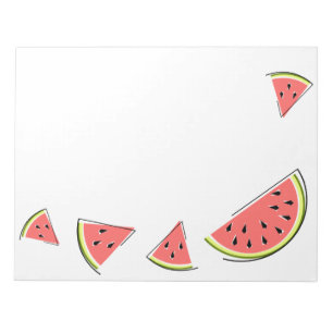 Wassermelonenstücke Notizblock