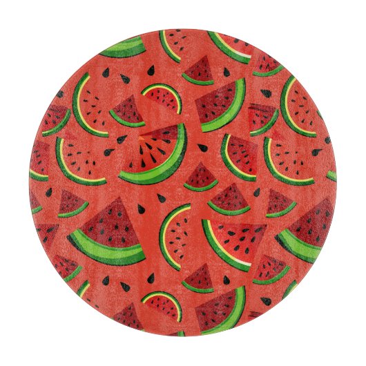 Wassermelonenstücke Schneidebrett (Vorderseite)