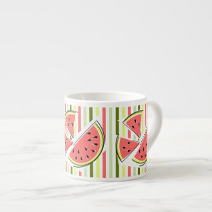 Wassermelonenstücke Streifen Dünn Espressotasse