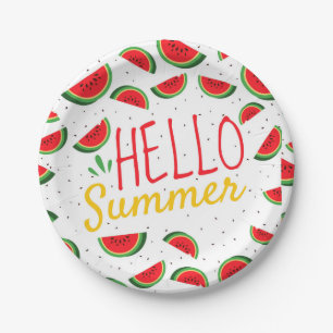 Wassermelonesommer Pappteller