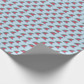 Wassermelonhai: Wellenmuster-Design. Geschenkpapier (Ecke)