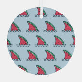 Wassermelonhai: Wellenmuster-Design. Ornament Aus Glas (Rückseite)