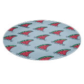 Wassermelonhai: Wellenmuster-Design. Schneidebrett (Ecke)