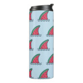 Wassermelonhai: Wellenmuster-Design. Thermosbecher (Nach links gedreht)