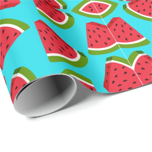 Wassermelonmuster Geschenkpapier (Rolleneckpunkt)