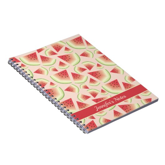 Wassermelonmuster mit eigenem Namen oder Namen Notizblock (Rechte Seite)