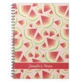 Wassermelonmuster mit eigenem Namen oder Namen Notizblock (Vorderseite)