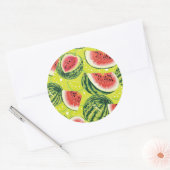 Wassermelonmuster Runder Aufkleber (Umschlag)