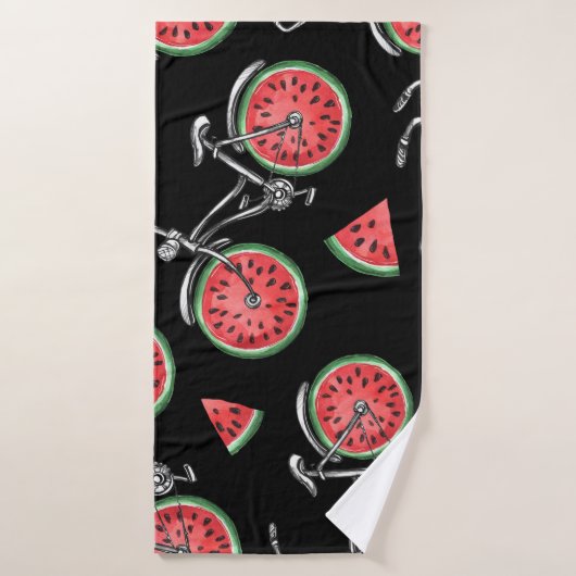 Wassermelonrad Fahrräder, Sommermuster. Badehandtuch (Badehandtuch)