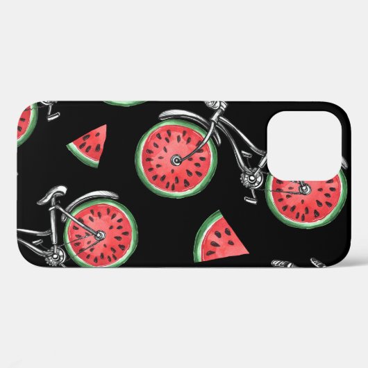 Wassermelonrad Fahrräder, Sommermuster. Case-Mate iPhone Hülle (Rückseite (Horizontal))
