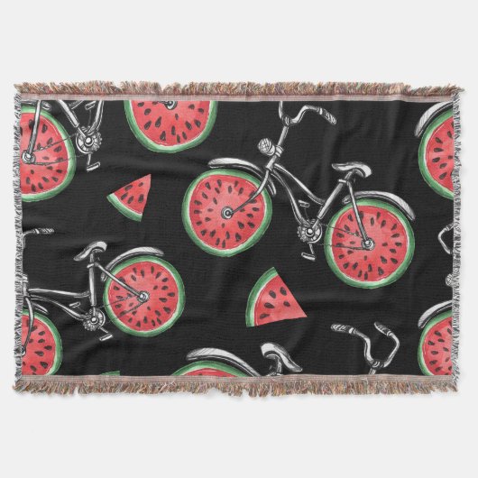 Wassermelonrad Fahrräder, Sommermuster. Decke (Vorderseite)