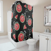 Wassermelonrad Fahrräder, Sommermuster. Duschvorhang (Beispiel)