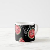 Wassermelonrad Fahrräder, Sommermuster. Espressotasse (Vorderseite Rechts)