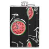 Wassermelonrad Fahrräder, Sommermuster. Flachmann (Rückseite)