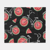 Wassermelonrad Fahrräder, Sommermuster. Fleecedecke (Vorderseite (Horizontal))