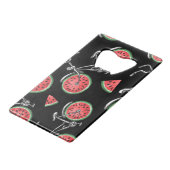 Wassermelonrad Fahrräder, Sommermuster. Geldbeutel Flaschenöffner (Vorderseite Schrägansicht)