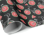 Wassermelonrad Fahrräder, Sommermuster. Geschenkpapier (Rolleneckpunkt)
