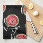 Wassermelonrad Fahrräder, Sommermuster. Geschirrtuch (Viertel Falte)