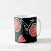 Wassermelonrad Fahrräder, Sommermuster. Kaffeetasse (VorderseiteRechts)