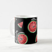 Wassermelonrad Fahrräder, Sommermuster. Kaffeetasse (Vorderseite Links)