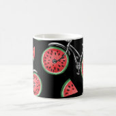 Wassermelonrad Fahrräder, Sommermuster. Kaffeetasse (Mittel)