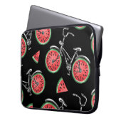 Wassermelonrad Fahrräder, Sommermuster. Laptopschutzhülle (Vorderseite Links)
