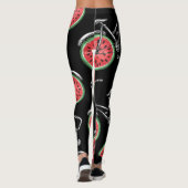Wassermelonrad Fahrräder, Sommermuster. Leggings (Rückseite)