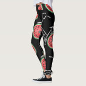 Wassermelonrad Fahrräder, Sommermuster. Leggings (Links)