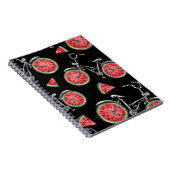 Wassermelonrad Fahrräder, Sommermuster. Notizblock (Rechte Seite)