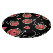 Wassermelonrad Fahrräder, Sommermuster. Schneidebrett (Ecke)
