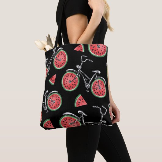 Wassermelonrad Fahrräder, Sommermuster. Tasche (Von Nahem)
