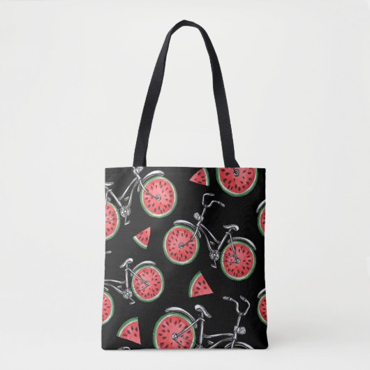 Wassermelonrad Fahrräder, Sommermuster. Tasche (Vorderseite)