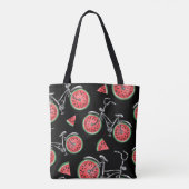 Wassermelonrad Fahrräder, Sommermuster. Tasche (Rückseite)