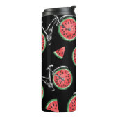 Wassermelonrad Fahrräder, Sommermuster. Thermosbecher (Nach links gedreht)