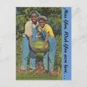 Wassermelonzeit in Dixieland Postkarte (Vorderseite)