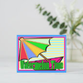 Wassermelonzeit Postkarte (Stehend Vorderseite)