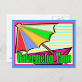 Wassermelonzeit Postkarte (Vorne/Hinten)