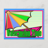 Wassermelonzeit Postkarte (Vorderseite)