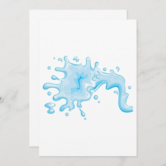 Wassermenge Einladung (Vorne/Hinten)