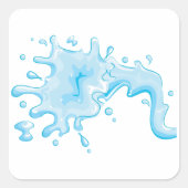 Wassermenge Quadratischer Aufkleber (Vorderseite)