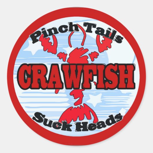 Wassermesserabdeckung Crawfish Runder Aufkleber (Vorderseite)