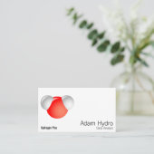 Wassermolekül H2O Visitenkarte (Stehend Vorderseite)