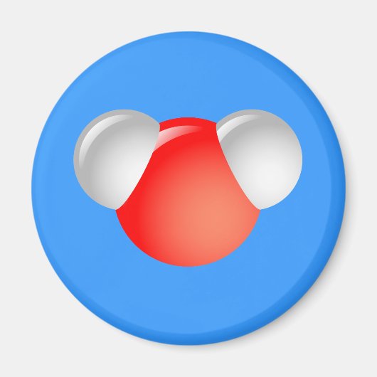 Wassermoleküle H2O Magnet (Vorne)