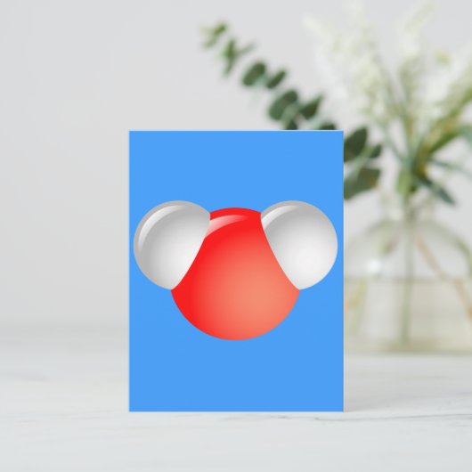 Wassermoleküle H2O Postkarte (Stehend Vorderseite)