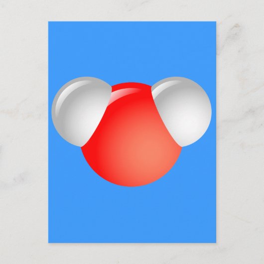 Wassermoleküle H2O Postkarte (Vorderseite)