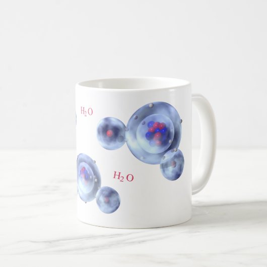 Wassermoleküle Kaffeetasse (VorderseiteRechts)