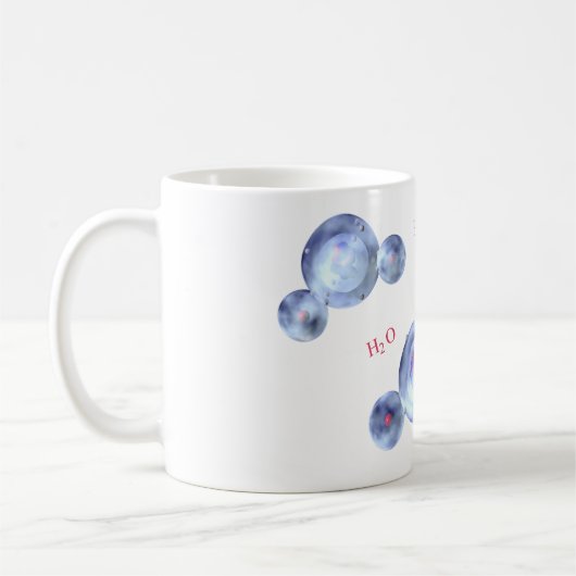 Wassermoleküle Kaffeetasse (Links)