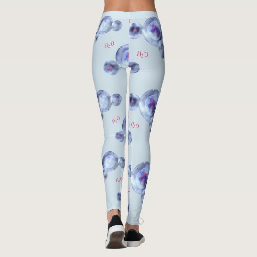 Wassermoleküle Leggings (Rückseite)