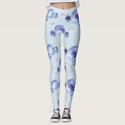 Wassermoleküle Leggings (Vorderseite)
