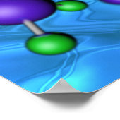 Wassermoleküle Poster (Ecke)